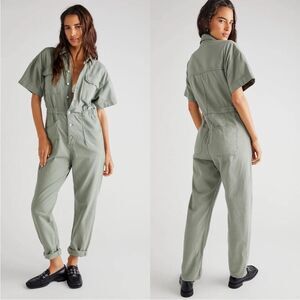 Free People Sage Green Jumpsuit